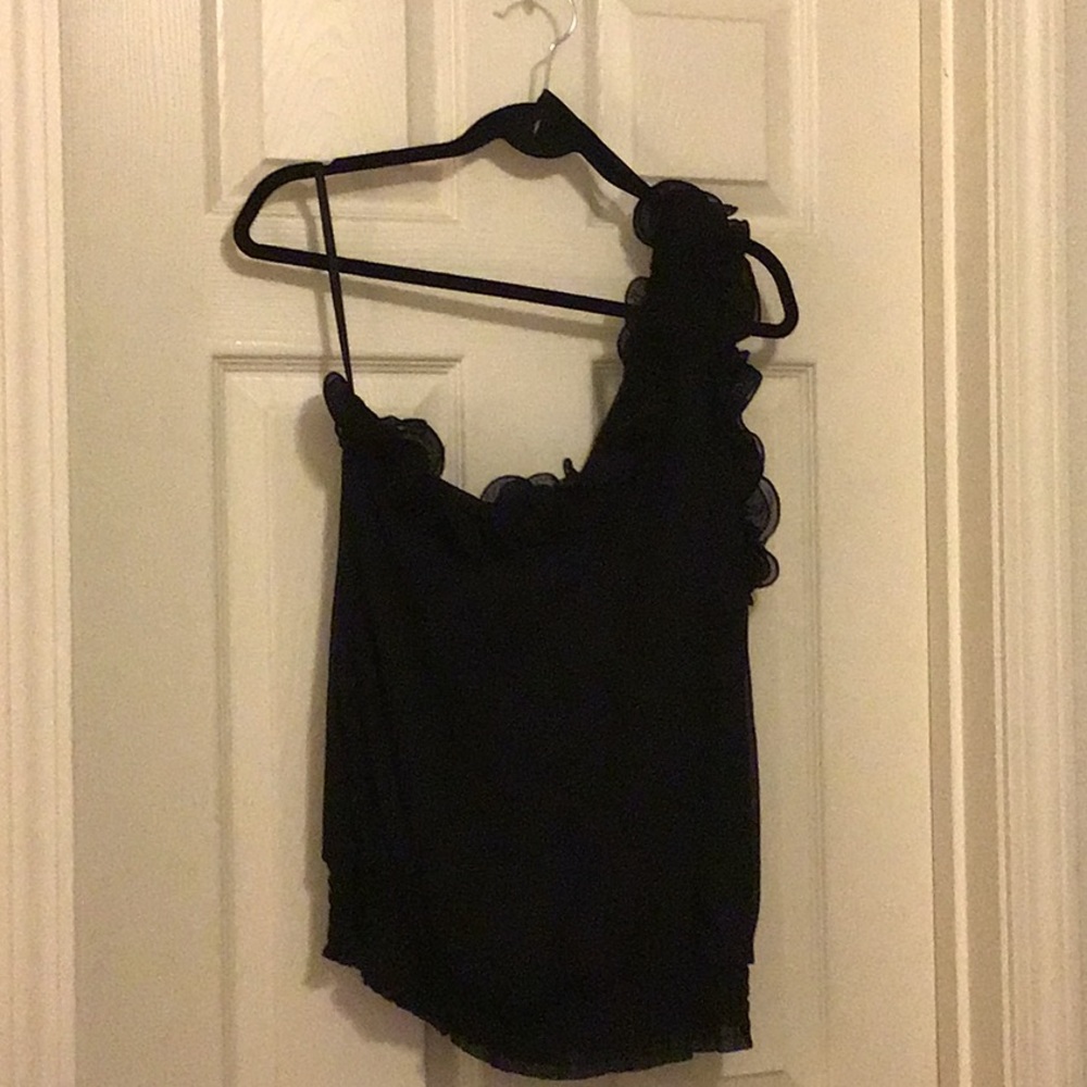 One Shoulder Ruffle Top